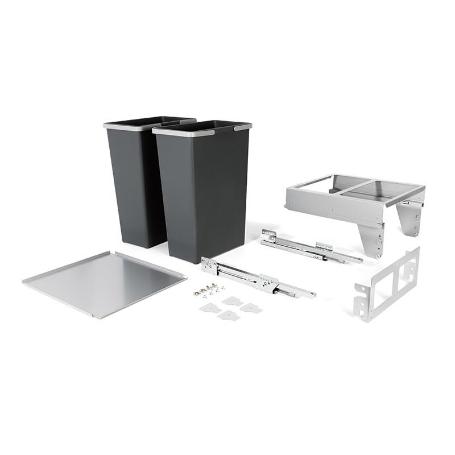 CUBO BASURA EXTRAÍBLE ECOLÓGICO MEILA M300 1X35L. ANT GUIA GRASS EXTRACCIÓN TOTAL CIERRE AMORT., C/TAPA. MODULO MOD