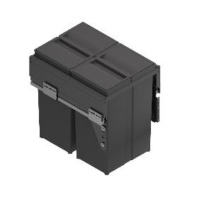 CUBO DE BASURA EXTRAÍBLE PARA RECICLAR. ECOLÓGICO. MODELO GILA MODULO MODULO 600 CAPACIDAD GILA 2X40L