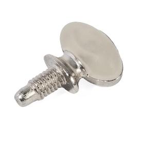 SOPORTE ESTANTE DREAM PIV.5 M4 NIQUEL C/GOM-  CON GOMA TRANSPARENTE. PARA CRISTAL (CAJA 100)