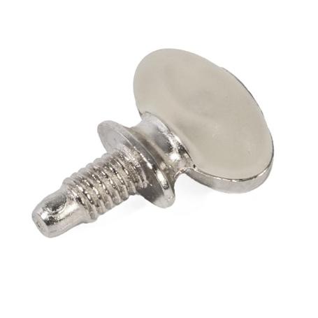 SOPORTE ESTANTE DREAM PIV.5 M4 NIQUEL C/GOM-  CON GOMA TRANSPARENTE. PARA CRISTAL (CAJA 100)