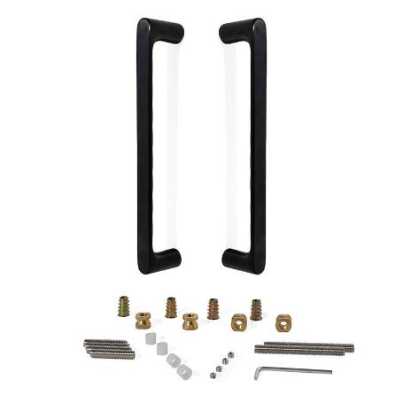 MANILLON JNF ORGANIC 250MM NIQUEL SATINADO/NEGRO ACABADO NEGRO