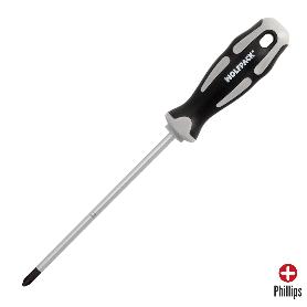 DESTORNILLADOR PHILLIPS ACERO S2 MANGO TPR BIMATERIAL. MEDIDA PH 2 X Ø 6,0 X 150 MM.  DIN5262.