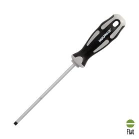 DESTORNILLADOR PLANO VACIADO ACERO S2 MANGO TPR BIMATERIAL. MEDIDA 1,0 X Ø 5,0 X 125 MM.  DIN5265