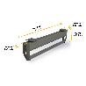 EMUCA COLGADOR CON BARRA EXTRAÍBLE PARA ARMARIO QUARTZ,  PLÁSTICO Y ALUMINIO, TITANIO