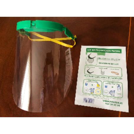 KIT DE PROTECCION FACIAL 2 PANTALLAS+DIADEMA+2 GOMAS