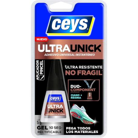 CEYS ADHESIVO ULTRAUNICK CIANOCRILATO GEL 5 GR PINCEL 504270
