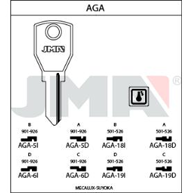 LLAVES JMA TIPO B MOD AGA- 5D (CAJA 50 UNIDADES)