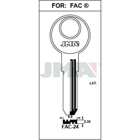 LLAVES JMA SEGURIDAD LATON MOD FAC-24
