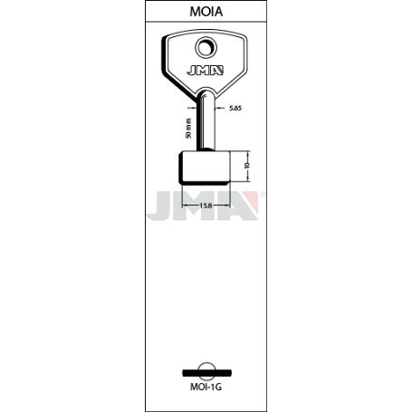 LLAVES JMA TIPO GORJA LATON MOD MOI-1G