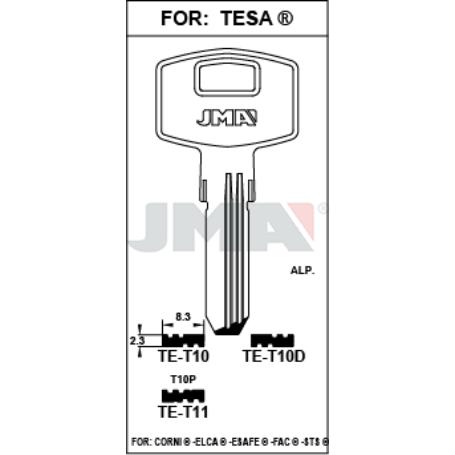 LLAVES JMA SEGURIDAD ALPACA MOD TE-T-11 TE-10P