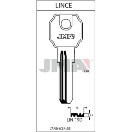 LLAVES JMA PROM. 50 LLAVES+5 GRATIS SEGURIDAD LATON MOD LIN-19D (CAJA 50 UNIDADES)