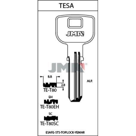 LLAVES JMA SEGURIDAD ALPACA MOD TE-T80