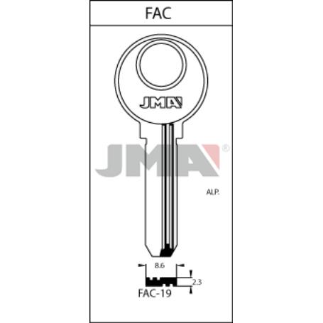 LLAVES JMA SEGURIDAD ALPACA MOD FAC-19