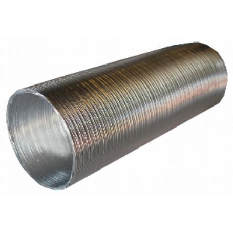 TUBO ALUM.FLEXIBLE 100MM.PLATA 1.5MTS.