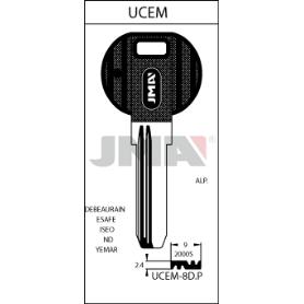LLAVES JMA SEGURIDAD ALPACA PLASTICO NEGRO MOD UCEM-8D.P