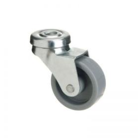 RUEDA PVC CON AGUJERO 30 MM. SIN FRENO 82208