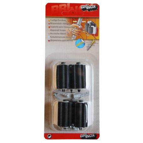 SUJETAESCOBAS C/RODILLOS ADH.BLANC(2UND)