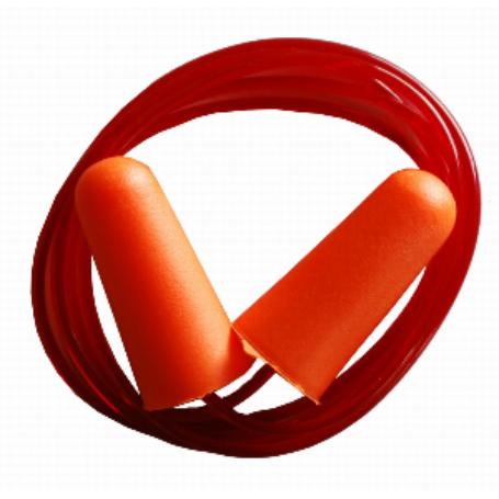 TAPON AUDITIVO CON CORDON NARANJA