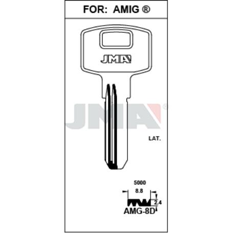 LLAVES JMA SEGURIDAD LATON MOD AMG- 8D