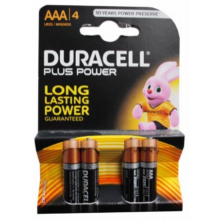 DURACELL ALCALINA 4 PILAS AAA ( LR 03 ) K4 PLUS POWER