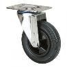 RUEDA GOMA NEGRA CON PLACA 100 MM. SIN FRENO 75490