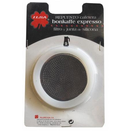 GOMA CAFETERA 2UDS.+FILTRO 9 T.INOX