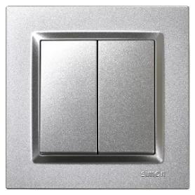 SIMON DOBLE CONMUTADOR ALUMINIO SERIE 10 F1090397026