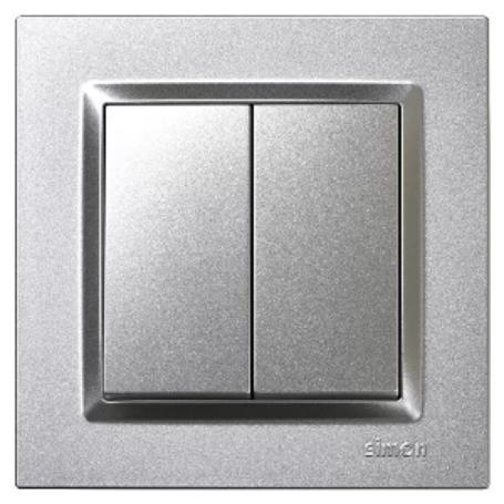 SIMON DOBLE CONMUTADOR ALUMINIO SERIE 10 F1090397026