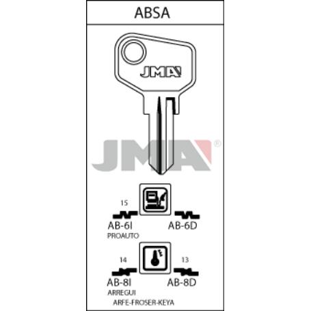 LLAVES JMA TIPO C MOD AB- 8D (CAJA 50 UNIDADES)