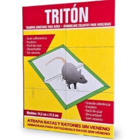 TRITON TRAMPA ADHESIVA PARA RATAS Y RATONES 24,5 X 18.5 D01.027