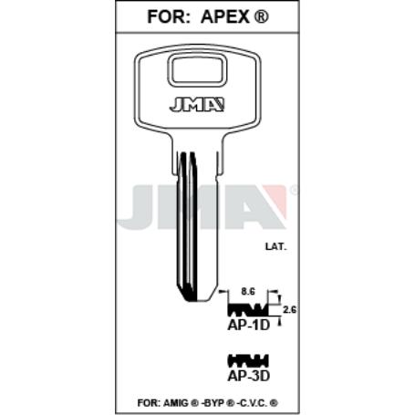 LLAVES JMA SEGURIDAD LATON MOD AP-1D