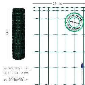 MALLA PLASTIFICADA COUNTRY 100X50 / ALTURA 150 CM. ROLLO 25 METROS