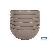 BOL MODELO ALBAHACA 300ML COLOR PIEDRA 12X5CM   CAJA 6 UNID.