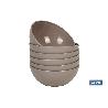BOL MODELO ALBAHACA 300ML COLOR PIEDRA 12X5CM   CAJA 6 UNID.