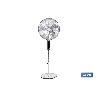 VENTILADOR DE PIE GRIS METALIZADO OSCILANTE CON 3 VELOCIDADES Y TEMPORIZADOR Ø45 CM 70 W
