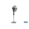 VENTILADOR DE PIE GRIS PLOMO OSCILANTE CON 3 VELOCIDADES Y TEMPORIZADOR Ø45 CM 70 W