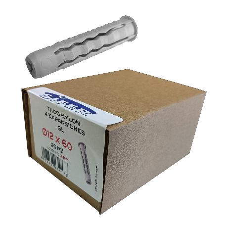 TACOS NYLON 12X60 MM 4 EXPANSIONES GL