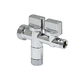 VALVULA ANGULAR DOBLE 1/2-3/4-3/8
