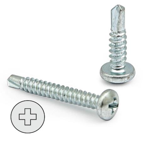 TORNILLO BROCA  ROSCA CHAPA CABEZA REDON LARG.R/CHAPA 60MM Ø ROSCA CHAPA 5.5MM (CIENTOS 100)