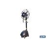 VENTILADOR INDUSTRIAL DE PIE CON NEBULIZACIÓN Y 3 VELOCIDADES Ø65 CM 260 W