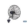 VENTILADOR INDUSTRIAL DE PARED OSCILANTE CON 3 VELOCIDADES Ø75 CM 240 W