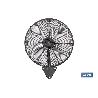 VENTILADOR INDUSTRIAL DE PARED OSCILANTE CON 3 VELOCIDADES Ø75 CM 240 W