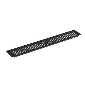 REJILLA VENTILZACIÓN ZÓCALO ALUMINIO ACABADO NEGRO MEDIDA REJILLA 450X70
