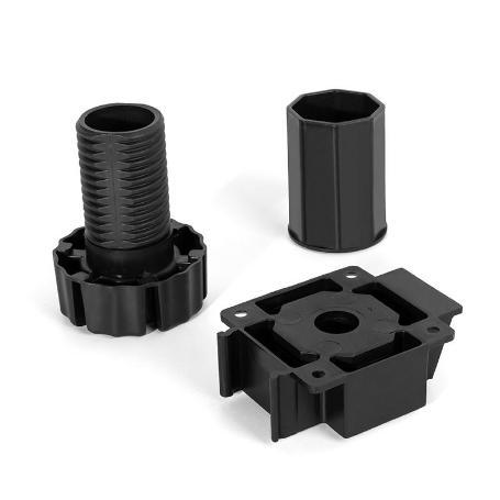 PATA DE COCINA MODELO OCTO REGULABLE 85-110MM ACABADO NEGRO SIN TETÓN EXTENSIÓN 140-190 (UNIDADES 3200)