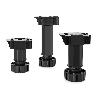 PATA DE COCINA MODELO OCTO REGULABLE 85-110MM ACABADO NEGRO SIN TETÓN EXTENSIÓN 140-190 (UNIDADES 3200)