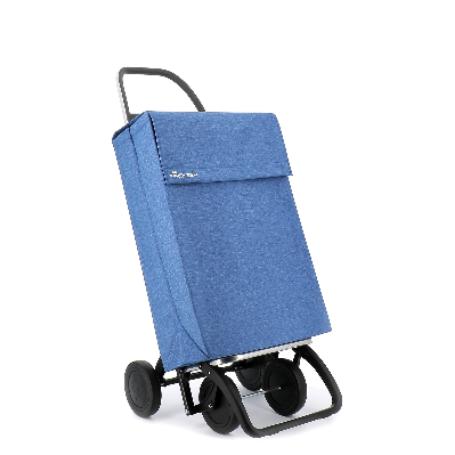ROLSER CARRO COMPRA JEAN TWEED 4 RUEDAS-BOLSA CUADRA AZUL JEA034
