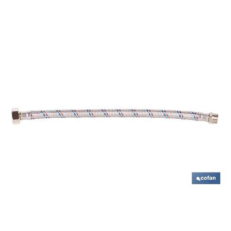 CONEXIÓN FLEXIBLE INOX PARA TERMO M1/2 - H3/4 40 CM.