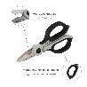 TIJERAS ELECTRICISTA 155 MM. MANGO TPR PLUS NO TENSION. HOJAS ACERO INOXIDABLE, ERGONOMICAS, TIJERAS CORTAR CABLE, 