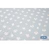 ROLLO DE HULE DISEÑO MARGARITAS JADE 1,40 X 25 M