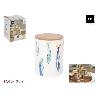 BOTE TARRO COCINA DIAMETRO 10 CMS X 13 CMS CON TAPA BAMBU PEIXE LAMEDITERRANEA